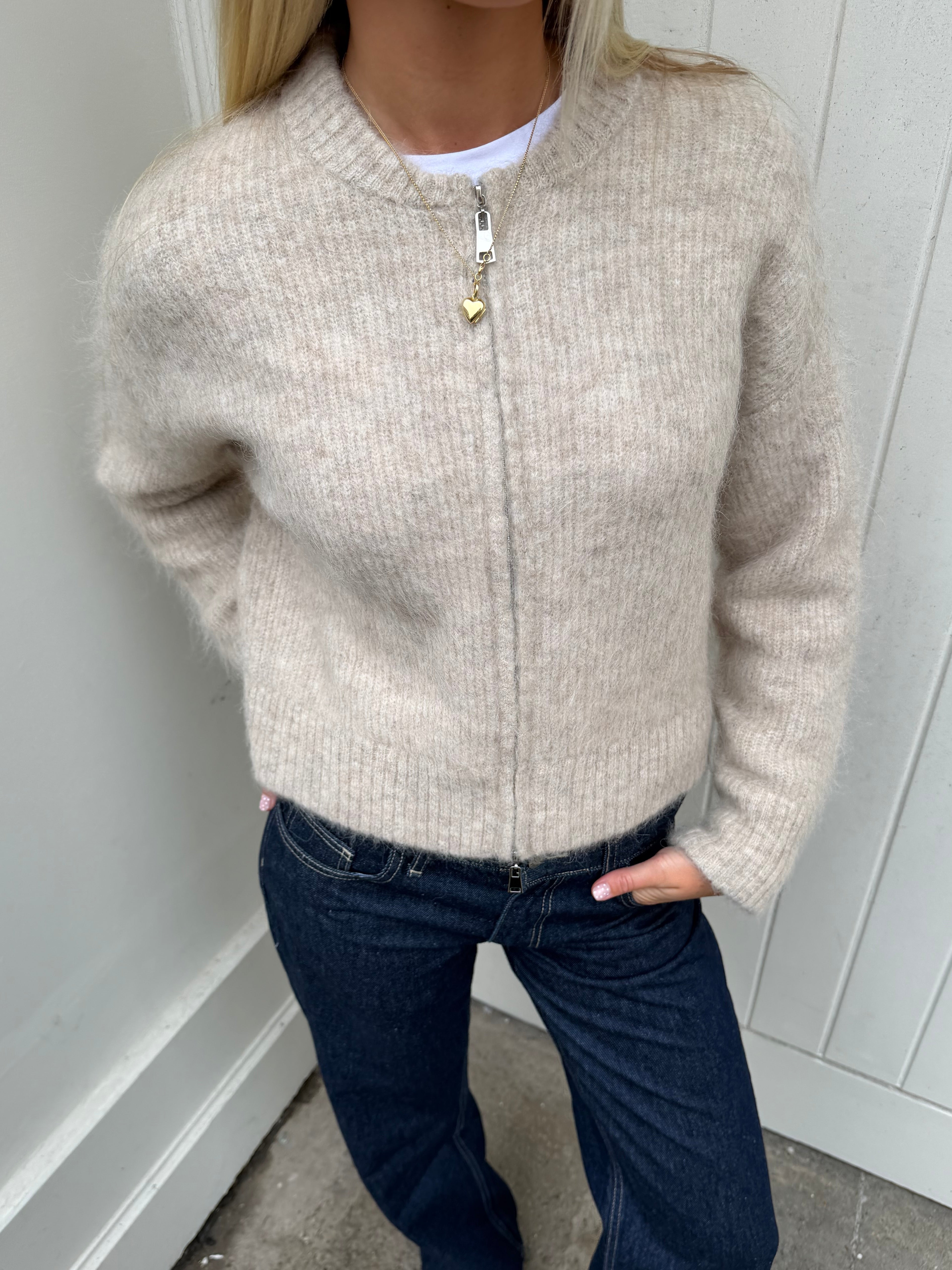 Dual Zip Bomber - Beige