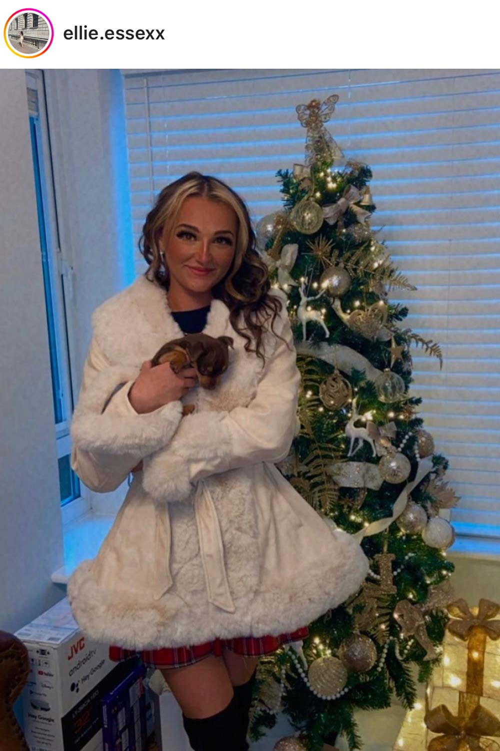 Faux Leather Faux Fur Belted Jacket Cream