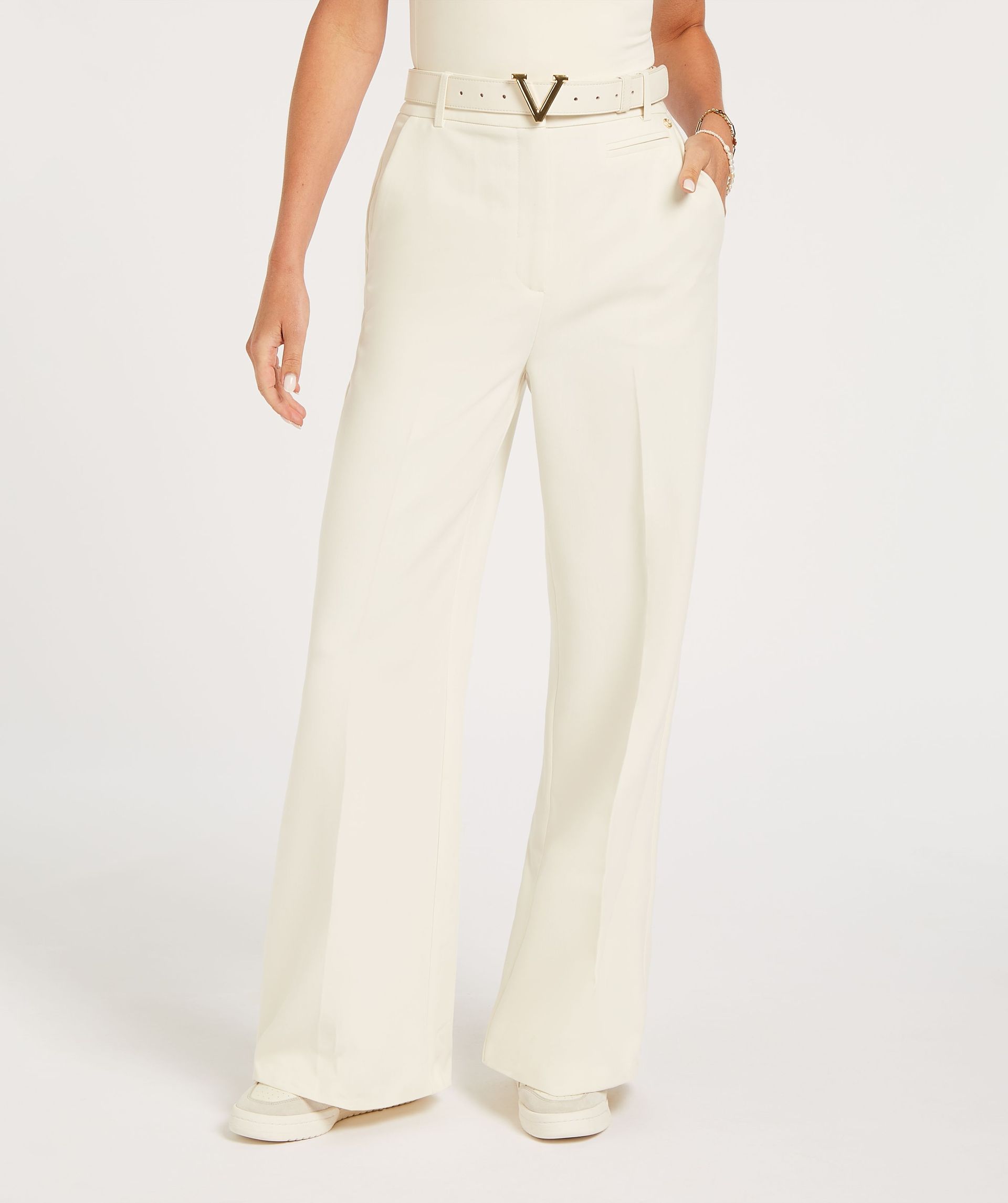 Josh V – Kate wide leg pantalon – creme white