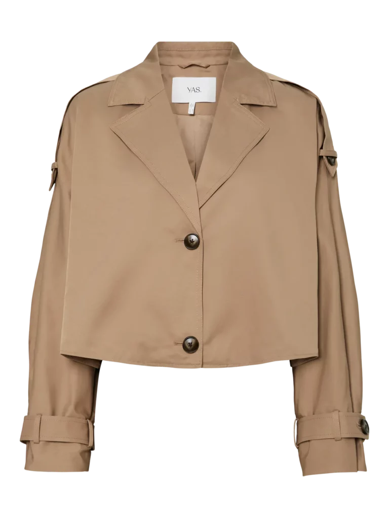 YASEMIRA LS short trenchcoat - silver mink