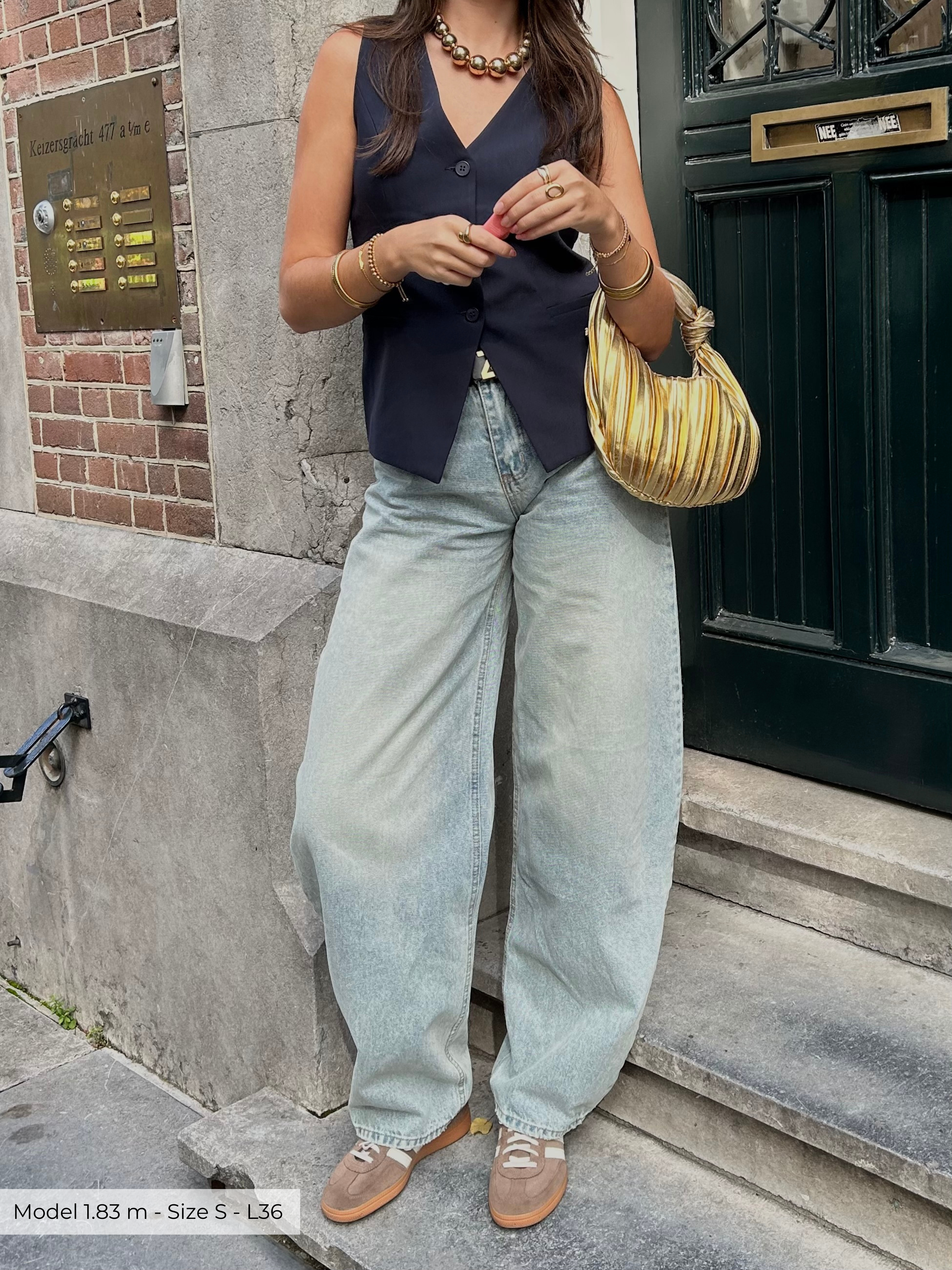 Rae Balloon Jeans | Mid-waist | Vintage blue | Tall