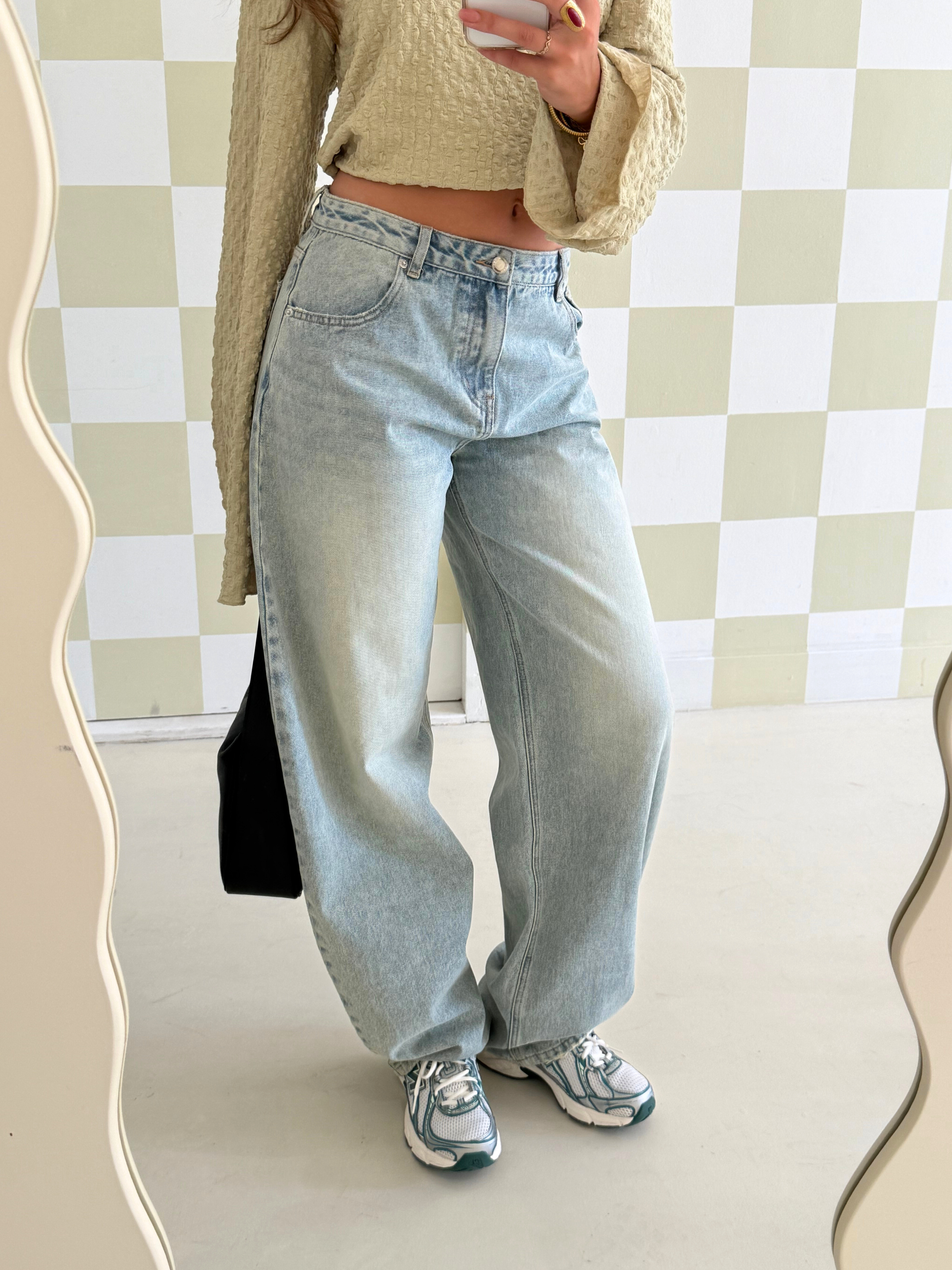 Rae Balloon Jeans | Mid-waist | Vintage blue | Tall