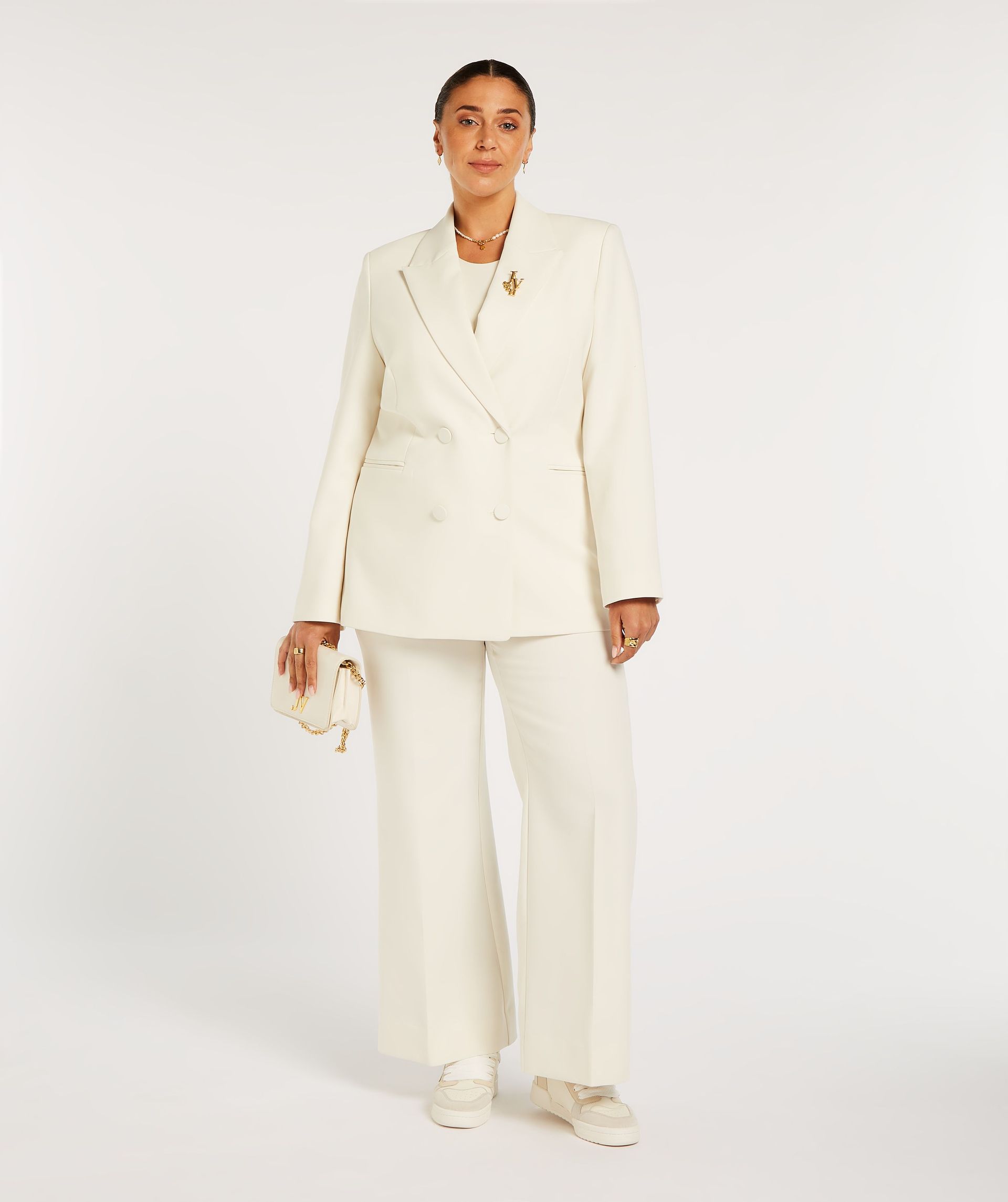 Josh V – Kate wide leg pantalon – creme white