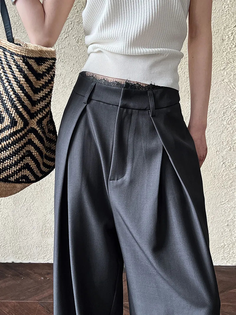 lace wide pants